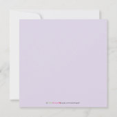 エレガントなダマスク柄 洗礼招待状（ラベンダー） 招待状 (裏面)