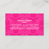 エレガントなダマスク織および渦巻 名刺 (裏面)