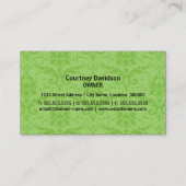 エレガントなダマスク織および渦巻 名刺 (裏面)