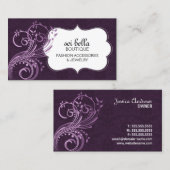 エレガントなダマスク織および華麗さ 名刺 (正面/裏面)