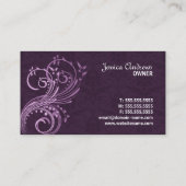 エレガントなダマスク織および華麗さ 名刺 (裏面)