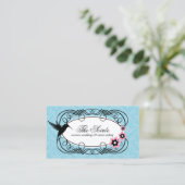 エレガントなダマスク織のイベントの調整者 名刺 (スタンド正面)