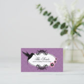 エレガントなダマスク織のイベントの調整者 名刺 (スタンド正面)