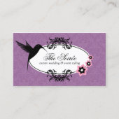 エレガントなダマスク織のイベントの調整者 名刺 (正面)