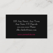 エレガントなダマスク織のインテリア・デザイナーの名刺 名刺 (裏面)