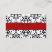 エレガントなダマスク織のカップケーキのベーカリーの名刺 名刺 (裏面)