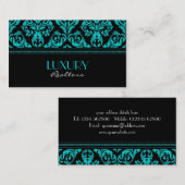 エレガントなダマスク織のスタイルの名刺 名刺 (正面/裏面)