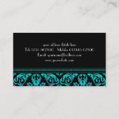 エレガントなダマスク織のスタイルの名刺 名刺 (裏面)