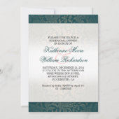 エレガントなダマスク織のリハーサルの夕食の招待状 招待状 (裏面)