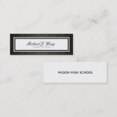 エレガントなダマスク織の卒業の発表の名刺 コーリングカード (正面/裏面)