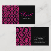 エレガントなダマスク織の名刺 名刺 (正面/裏面)