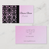 エレガントなダマスク織の名刺 名刺 (正面/裏面)