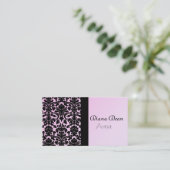 エレガントなダマスク織の名刺 名刺 (スタンド正面)