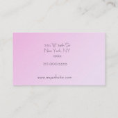 エレガントなダマスク織の名刺 名刺 (裏面)