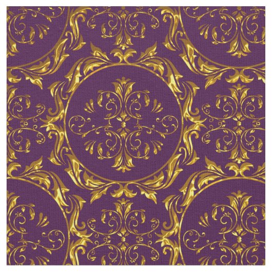 エレガントなダマスク織の生地の紫色 ファブリック (クローズアップ)