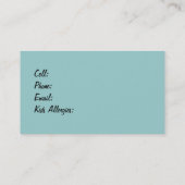 エレガントなダマスク織の青いお母さんのテレホンカード コーリングカード (裏面)