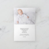 エレガントなダマスク織の青い写真はNotecard感謝していしています サンキューカード (内部)