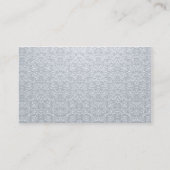 エレガントなダマスク織パターンおよび金渦巻 名刺 (裏面)