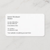 エレガントなダマスク織パターン不動産仲介業者のテーマ 名刺 (裏面)