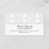 エレガントなダマスク織 名刺 (裏面)