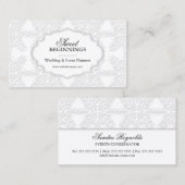 エレガントなダマスク織 名刺 (正面/裏面)