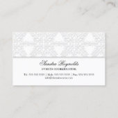 エレガントなダマスク織 名刺 (裏面)
