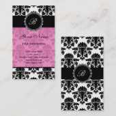 エレガントなダマスク織 名刺 (正面/裏面)