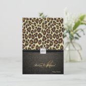 エレガントなダマスク豹の結婚式招待状 招待状 (スタンド正面)