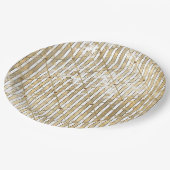 エレガントなダメージ加工 フレンチ クラシック ヴィンテージ スタイル ペーパープレート (アングル)