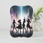 エレガントなダンスパーティーの招待状 (スタンド正面)