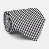 エレガントなダークグリッド柄 ネクタイ (ロール)
