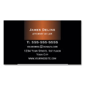 エレガントなダークグレーの銅の弁護士 マグネット名刺 (正面)