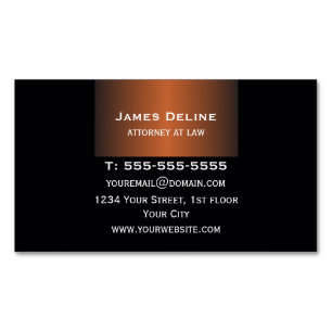 エレガントなダークグレーの銅の弁護士 マグネット名刺
