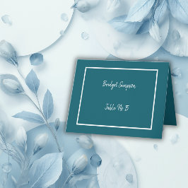 エレガントなダークテール＆ホワイトのゲスト席カード サンキューカード