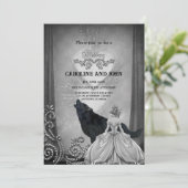 エレガントなダークデザイン 招待状 (スタンド正面)