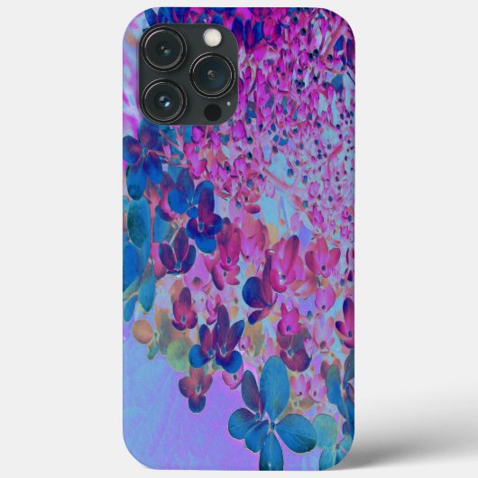 エレガントなダークブルーとマゼンタのライムライトアジサイ Case-Mate iPhoneケース (裏面)