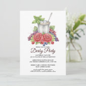 エレガントなダービーパーティーのミントジュレップ招待状 招待状 (スタンド正面)