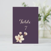 エレガントなチックなマグノリアのテーブルカード 招待状 (スタンド正面)