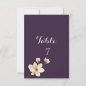 エレガントなチックなマグノリアのテーブルカード 招待状 (裏面)