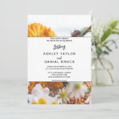 エレガントなチックな植物のひまわり花のウェディングインビテーション 招待状 (スタンド正面)
