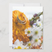 エレガントなチックな植物のひまわり花のウェディングインビテーション 招待状 (裏面)