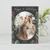 エレガントなチャコールボタニカルフォト シーズンカード (スタンド正面)