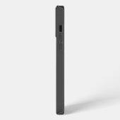 エレガントなチャコール モノグラムイニシャル iPhoneケース (左側面)