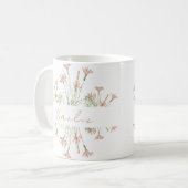 エレガントなチャーム ワイルド フラワー ウェディング コーヒーマグカップ (正面左)