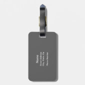 エレガントなチュチュ(バレエダンサー) ラゲッジタグ (裏面縦)