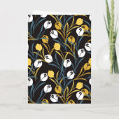 エレガントなチューリップの花柄 カード (裏面)