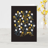 エレガントなチューリップの花柄 カード (黄色い花)