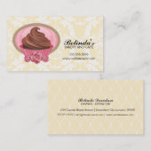 エレガントなチョコレートカップケーキのベーカリーの名刺 名刺 (正面/裏面)