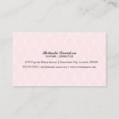 エレガントなチョコレートカップケーキのベーカリー 名刺 (裏面)