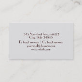 エレガントなチョコレート・キャンディの名刺 名刺 (裏面)